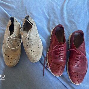 2 pairs of Cole Haan size 6.5 grand zero loafers